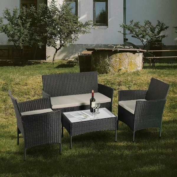 Outdoor Living Amazon 4 Piece Garden Rattan Set