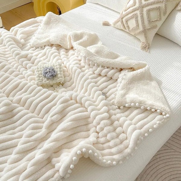 goodgoodhome Anycozy Blanket Brown Tuscan Faux Rabbit Fur Autumn Winter Warm Wool Weighted Blanket Soft Cozy Warmth Sofa Blankets 200x230cm