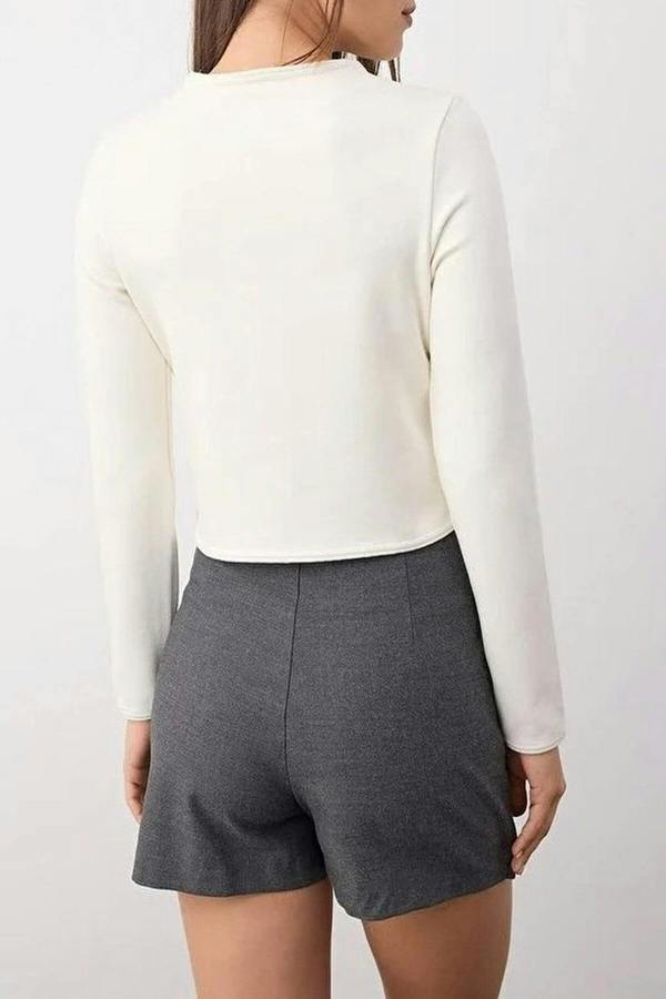 WOVCOR Knitted Jacket with Button and Pocket Details
