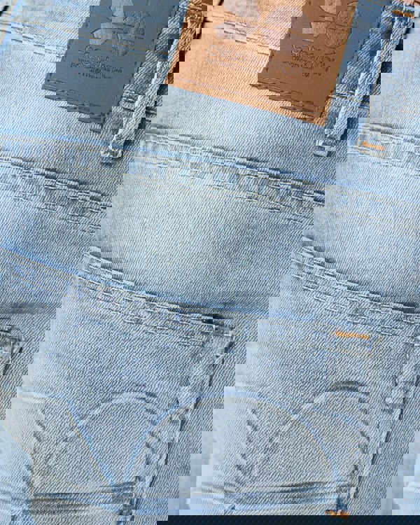 Crosshatch Tonwin Embossed Denim Shorts Light Wash