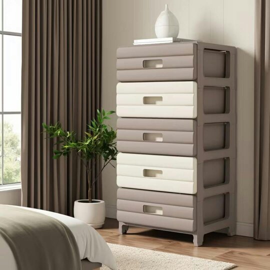 Havendro 5/6 Drawer Plastic Storage Organizer, for Clothes Books Bedroom, Easy Assemble