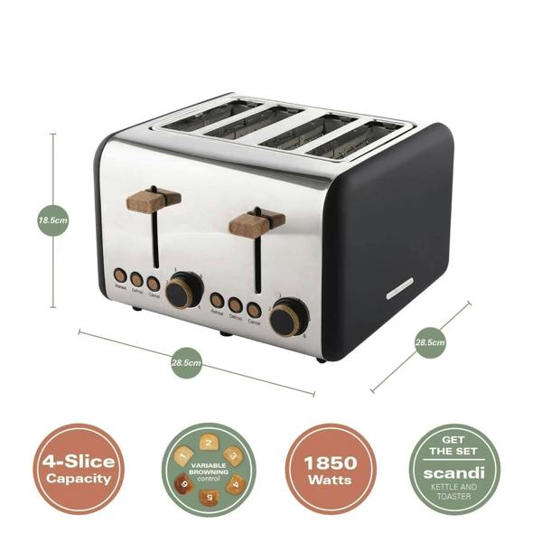 Hamilton Beach Scandi Classic Kettle & Toaster Set - Black - Hamilton Beach UK