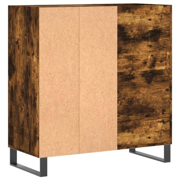 Berkfield Record Cabinet Smoked Oak 84.5x38x89 cm Engineered Wood