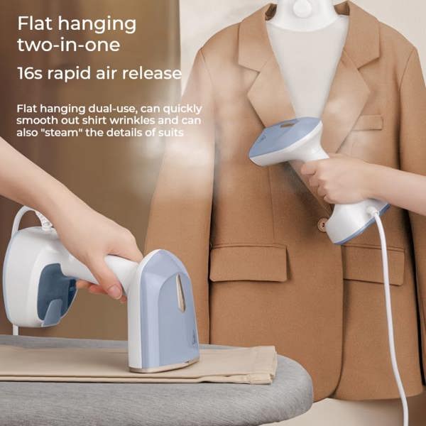 Dyzi 1500W Handheld Garment Steamer Foldable 150ml Blue