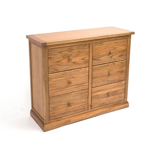 Cabinet Bits Salerno 6 Drawer Chest of Drawers Wood Knob