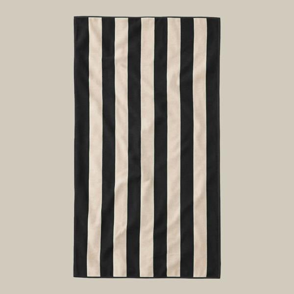Misona Large Organic Cotton Striped Beach Towel