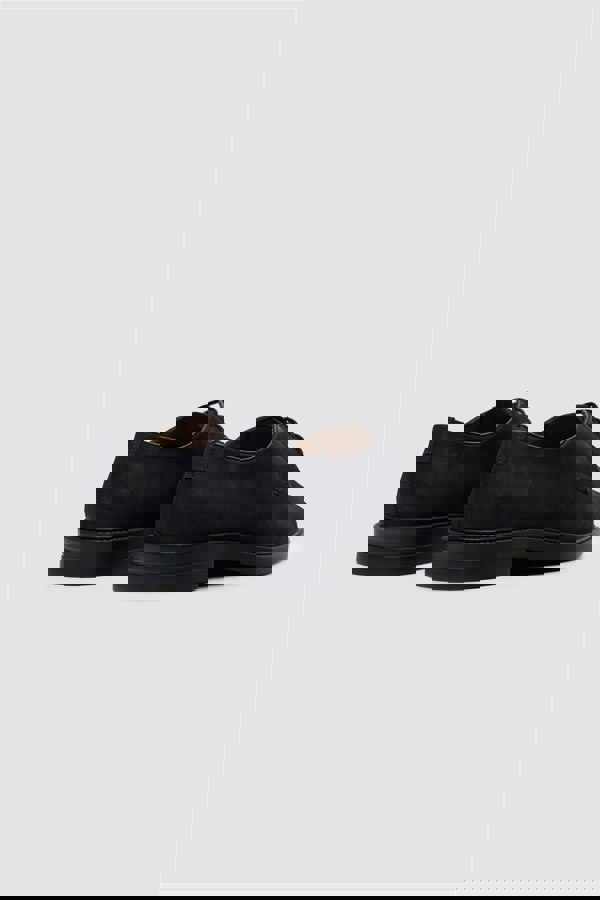 House of Cavani Pedro Waxy Black Leather Plain Shoe