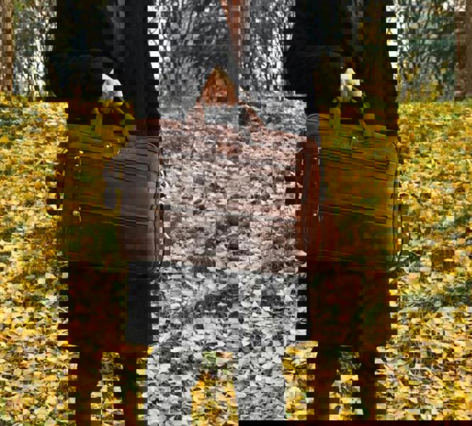 Touribag Genuine Leather Briefcase With Multiple Pockets