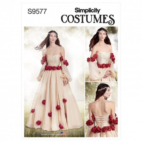Simplicity Sewing Pattern 9577, Costumes, Corsets for Women, H5 (6-8-10-12-14) - Intermediate