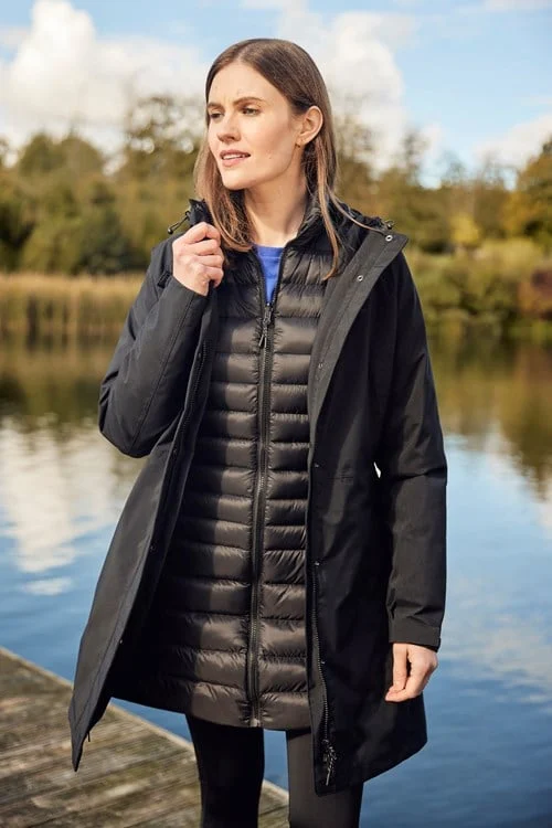 Mountain Warehouse Womens/Ladies Alaskan 3 in 1 Padded Jacket - Black