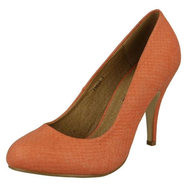 Spot On Ladies Spot On High Heel Court Shoe