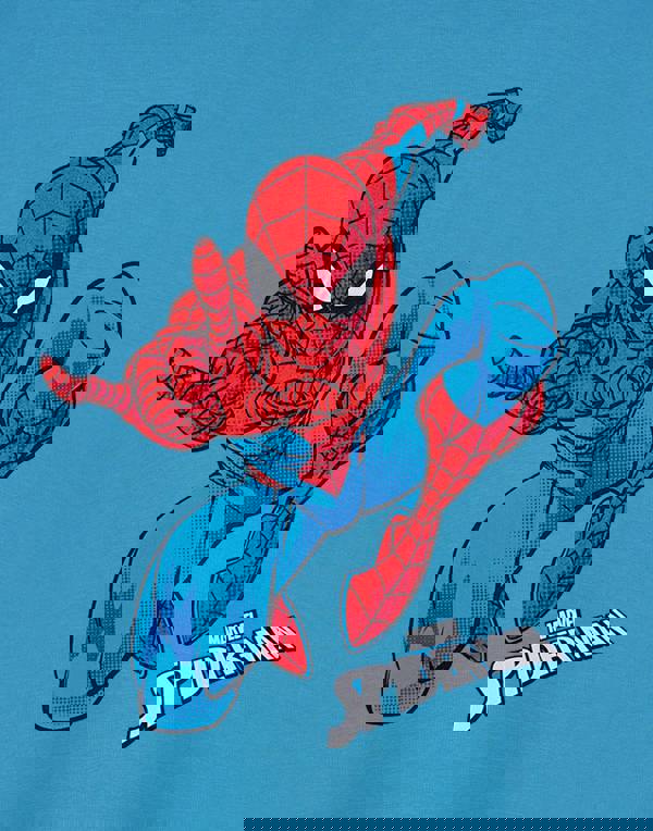 Spiderman Boys Blue Jump Short Sleeved T-Shirt