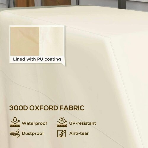 Bobobiy 71W x 188Lcm PU Coated Protective Grill Cover - Beige