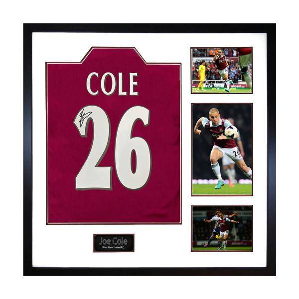 Joe Cole Signed West Ham Shirt Elite Frame