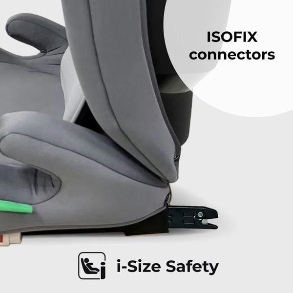 My Babiie MBCS23 High-Back Booster R129 Car Seat with ISOFIX - Grey