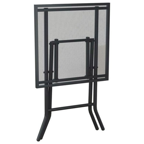 Berkfield Folding Garden Table Anthracite 50x50x72 cm Steel Mesh