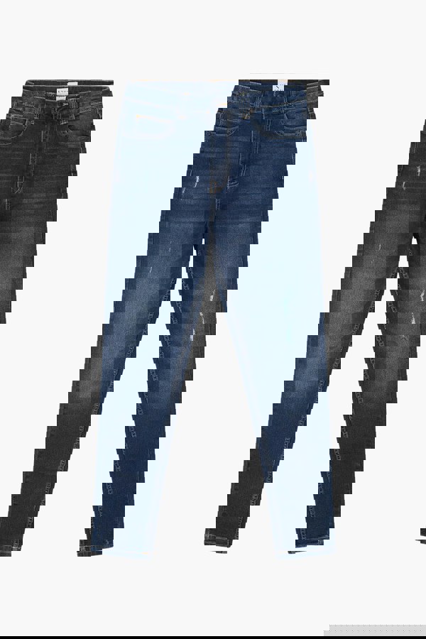 ENORSIA High Waist Regular Length Distressed Jeans