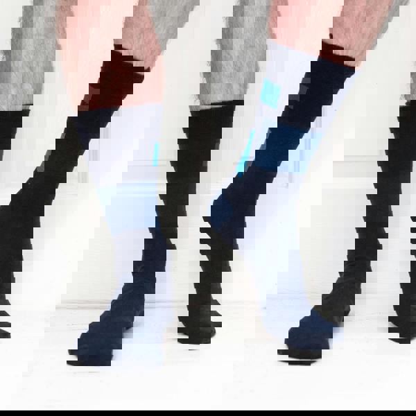 Jemsox Block Pattern Organic Cotton Mens Socks | Comfort Top & Breathable Fit