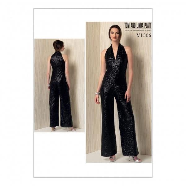 Vogue Sewing Pattern 1506, Jumpsuits for Women, Y (XSM-SML-MED) - Easy
