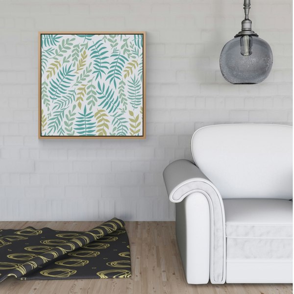 Warren Reed Multicolor Leafs And Branches Framed Canvas