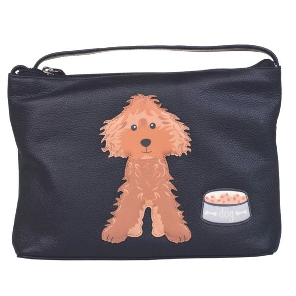 Mala Leather Bertie the Cockapoo Dog Leather Crossbody Bag