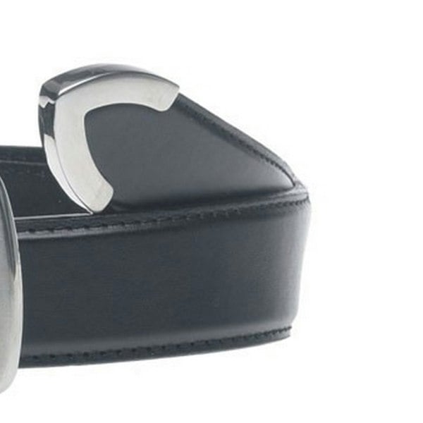 Duke Mens D555 Joseph Bonded Leather Metal Tip Waist Belt - Black