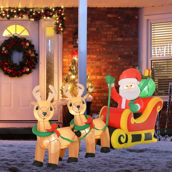 Inflatable Santa Claus on Sleigh