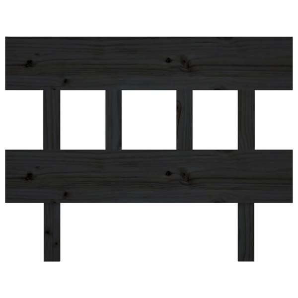 Berkfield Bed Headboard Black 78.5x3x81 cm Solid Wood Pine