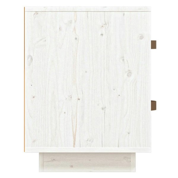 Berkfield Bedside Cabinet White 40x34x45 cm Solid Wood Pine