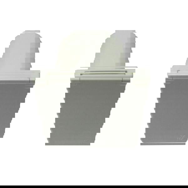 Mains Hook Up Inlet Socket 240V (White Flush Fitting Caravan 3 Pin Electric Connector)