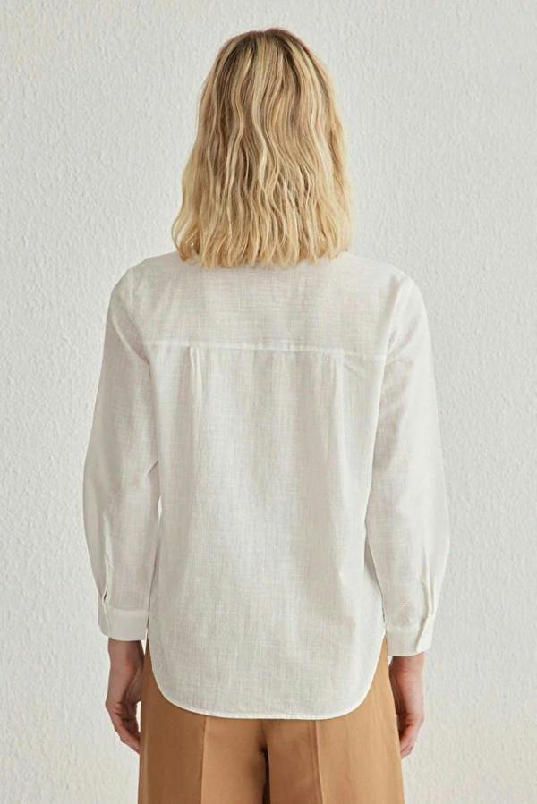 WOVCOR Linen Look Oversized Woven Shirt