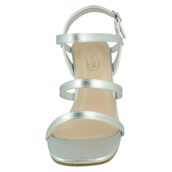 Spot On Ladies Spot On Strappy High Heel Sandal F1R2043