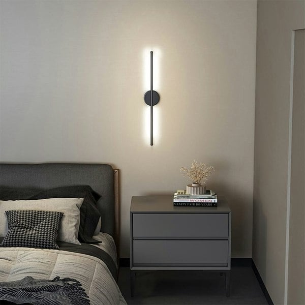 Minimalistic Linear LED Wall Sconce for Living Room Bedroom Wall Lamps Living and Home White