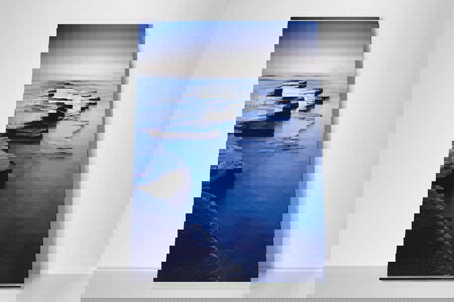 blue canvas wall picture