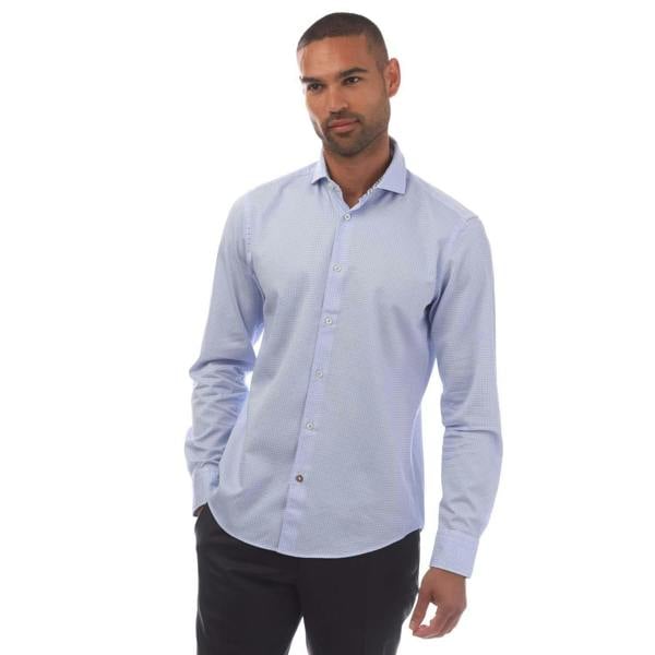 Boss Mens C-Hal Micro Checked Shirt - Blue - 