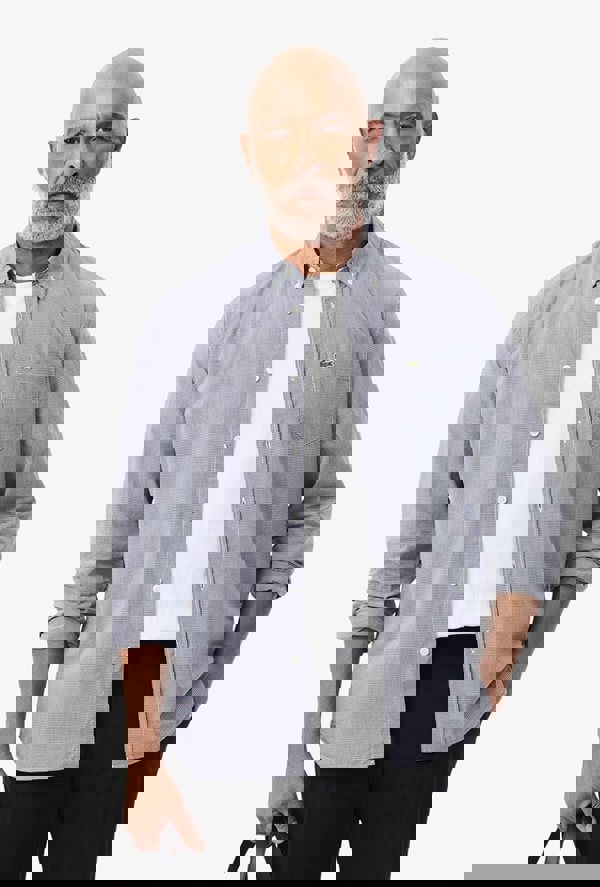 Lacoste Regular Fit Gingham Poplin Shirt