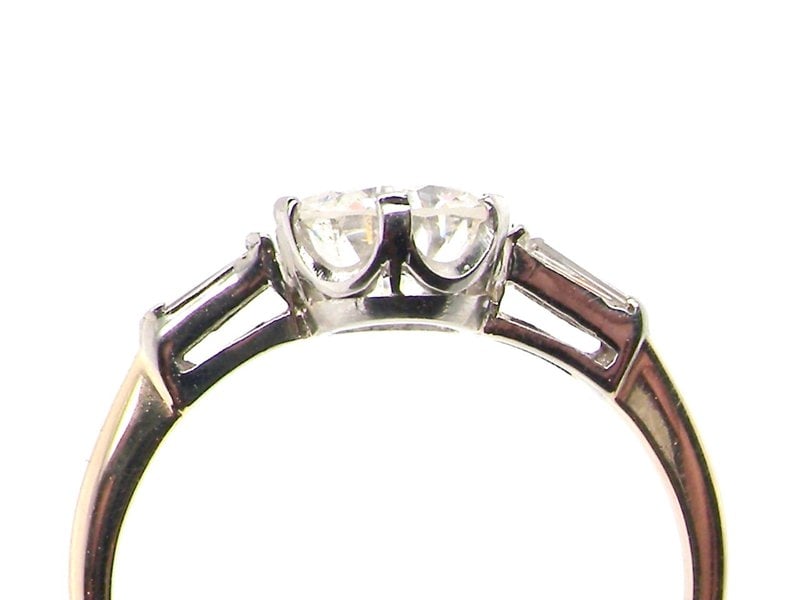 Vintage Tom A Fine 1ct+ Solitaire Diamond Ring