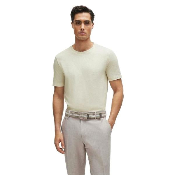 Hugo Boss Mens Boss Cotton Regular T-Shirt - White - 