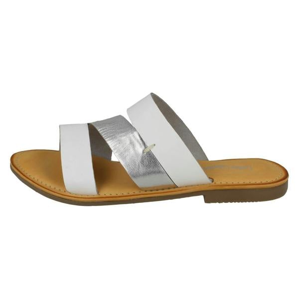 Leather Collection Ladies Leather Collection Flat Strappy Mules F00350