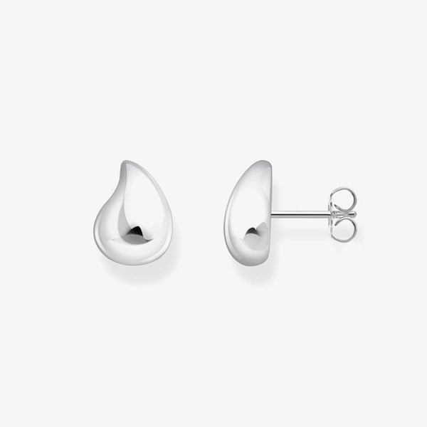 THOMAS SABO Small Sterling Silver Organic Tear Shape Stud Earrings H2303-001-21