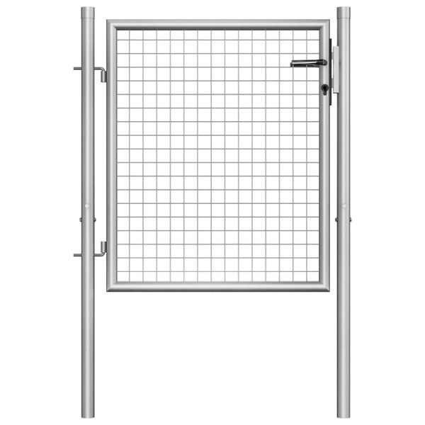 Berkfield Garden Gate Galvanised Steel 105x125 cm Silver