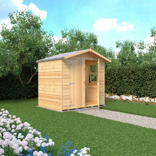 Shire 7x5 double door apex shed 12mm shiplap interlock cladding