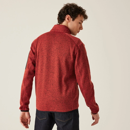 Regatta Mens Newhill Marl Full Zip Fleece Jacket - Red Ochre