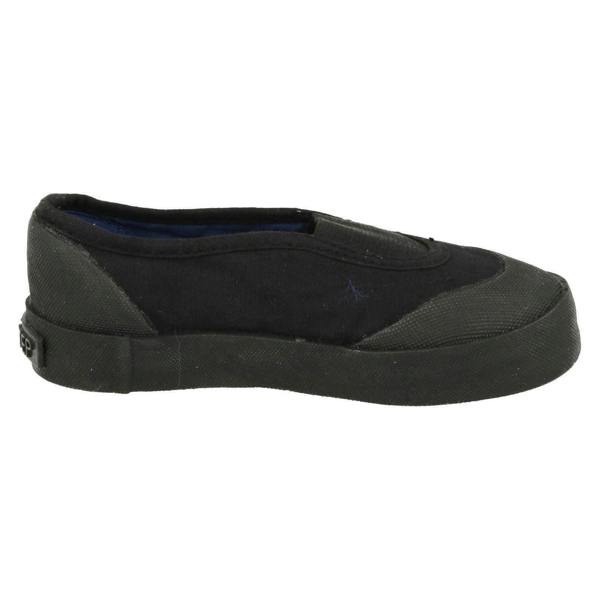 Sure Step Unisex Childrens Black Gusset Plimsolls 322-7305