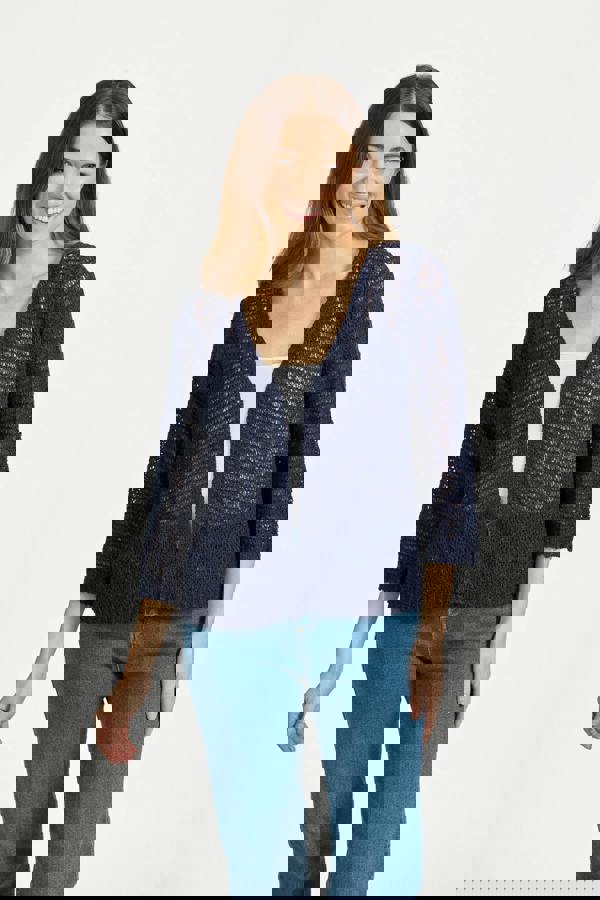 Mudflower Popcorn Knit Shrug