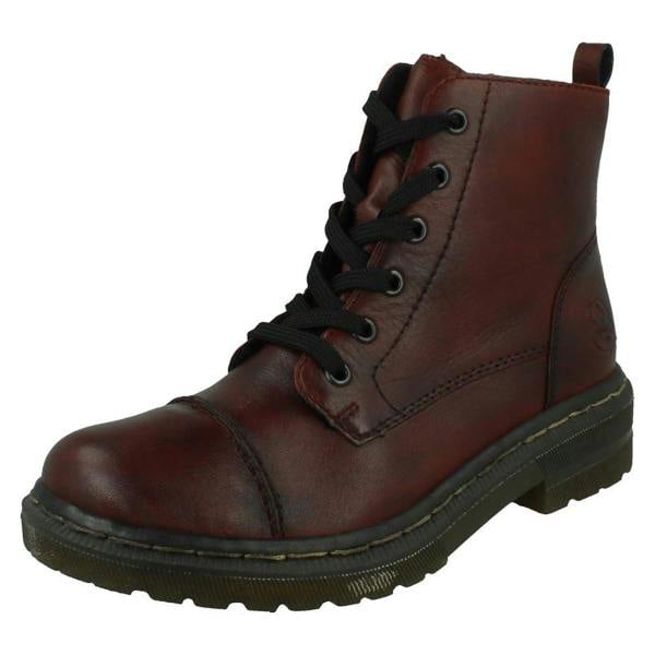 Rieker Ladies Rieker Zip and Lace Ankle Boot 78202