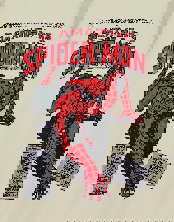 Marvel Mens Beige The Amazing Spiderman Sweatshirt