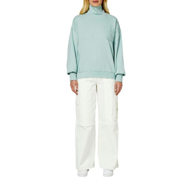 Reebok Mens Turtle Neck Relaxed Fit Long-Sleeved Sweatshirt - Sea Green - 