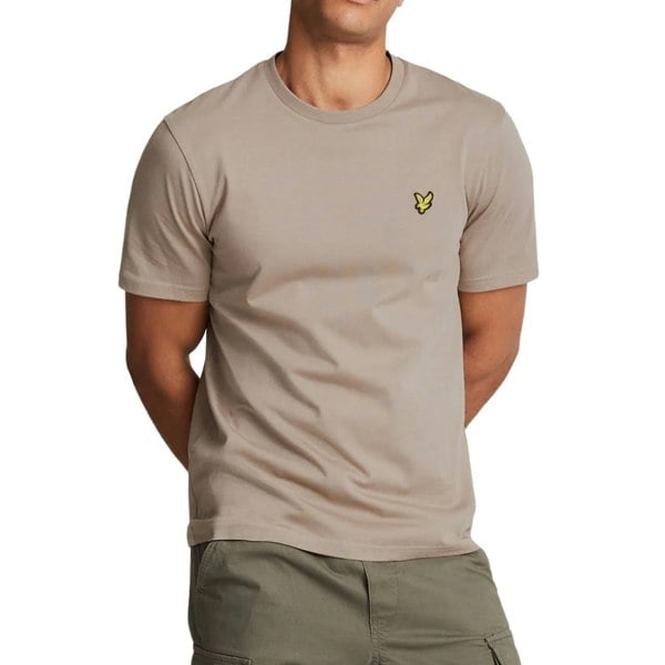 Lyle & Scott Branded Chest Logo Heritage Taupe Brown T-Shirt S