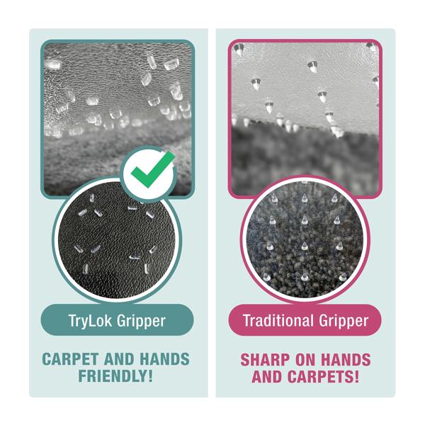 Floortex Cleartex® TrYlok® PVC Chair Mat Low Pile Carpets
